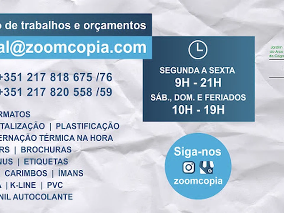 Zoomcópia - Centro de Cópias e Impressão Digital, Lisboa